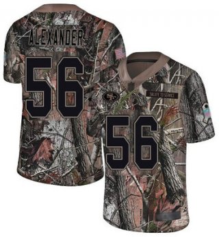 49ers #56 Kwon Alexander Camo Men's Stitched Football Limited Rush Realtree Jersey