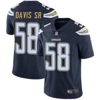 Chargers #58 Thomas Davis Sr Navy Blue Team Color Men's Stitched Football Vapor Untouchable Limited Jersey