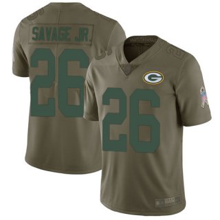 Packers #26 Darnell Savage Jr. Olive Men's Stitched Football Limited 2017 Salute To Service Jersey