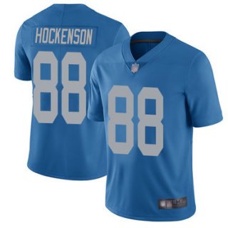 Lions #88 T.J. Hockenson Blue Throwback Men's Stitched Football Vapor Untouchable Limited Jersey