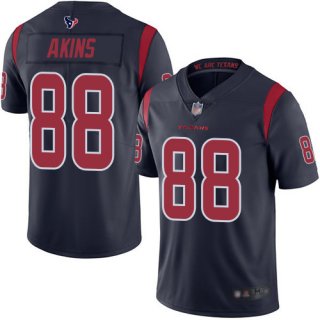 Texans #88 Jordan Akins Navy Blue Men's Stitched Football Limited Rush Jersey