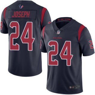 Texans #24 Johnathan Joseph Navy Blue Men's Stitched Football Limited Rush Jersey