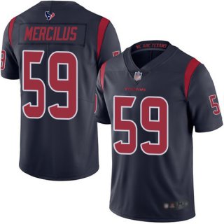 Texans #59 Whitney Mercilus Navy Blue Men's Stitched Football Limited Rush Jersey