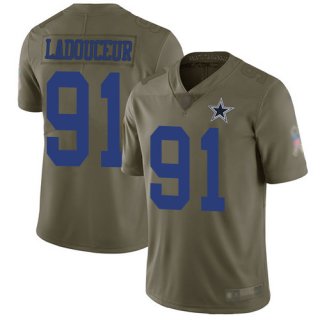 Dallas Cowboys #91 L. P. Ladouceur Men's Olive Limited 2017 Salute to Service Football Jersey