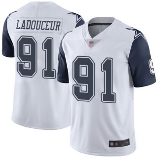 Dallas Cowboys #91 L. P. Ladouceur Men's White Limited Rush Vapor Untouchable Football Jersey