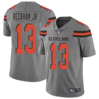 Browns #13 Odell Beckham Jr Gray Men's Stitched Football Limited Inverted Legend Jersey