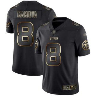 Titans #8 Marcus Mariota Black Gold Men's Stitched Football Vapor Untouchable Limited Jersey