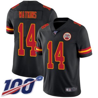 Nike Chiefs #14 Sammy Watkins Black Men's Stitched NFL Limited Rush 100th Season Jersey