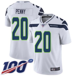 Nike Seahawks #20 Rashaad Penny White Men's Stitched NFL 100th Season Vapor Limited Jersey