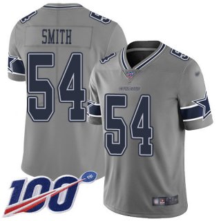 Nike Cowboys #54 Jaylon Smith Gray Men's Stitched NFL Limited Inverted Legend 100th Season Jersey