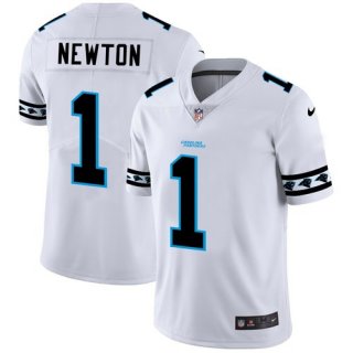 Carolina Panthers #1 Cam Newton Nike White Team Logo Vapor Limited NFL Jersey