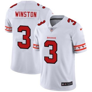 Men's Tampa Bay Buccaneers #3 Jameis Winston Nike White Team Logo Vapor Limited NFL Jersey