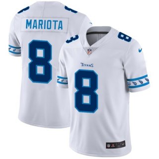 Men's Tennessee Titans #8 Marcus Mariota Nike White Team Logo Vapor Limited NFL Jersey