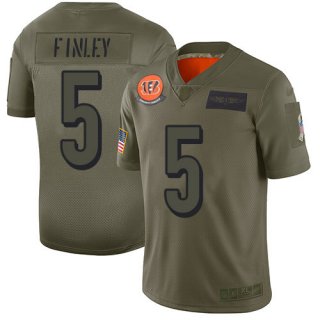 Nike Bengals #5 Ryan Finley Camo Men's Stitched NFL Limited 2019 Salute To Service Jersey