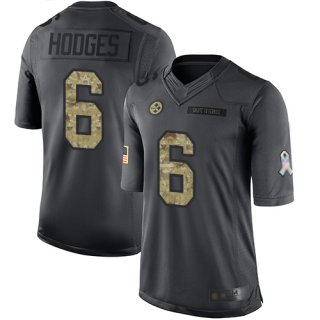 Nike Steelers #6 Devlin Hodges Black Men's Stitched NFL Limited 2016 Salute to Service Jersey