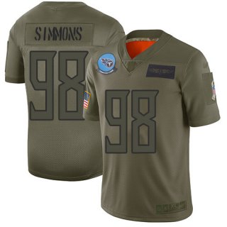 Nike Titans #98 Jeffery Simmons Camo Men's Stitched NFL Limited 2019 Salute To Service Jersey