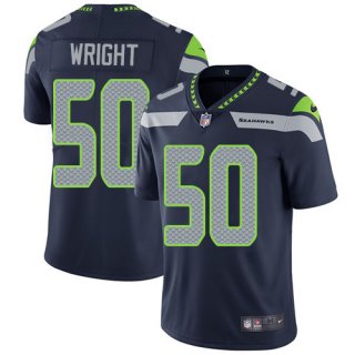 Men's Seattle Seahawks #50 K.J. Wright Navy Blue Nike NFL Home Vapor Untouchable Limited Jersey