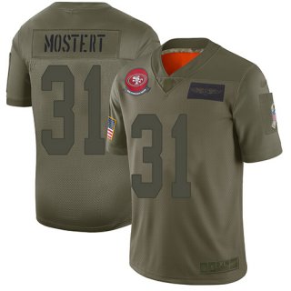 Men's San Francisco 49ers Camo Limited #31 Raheem Mostert Football 2019 Salute To Service Jersey