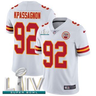 Nike Chiefs #92 Tanoh Kpassagnon White Super Bowl LIV 2020 Youth Stitched NFL Vapor Untouchable Limited Jersey