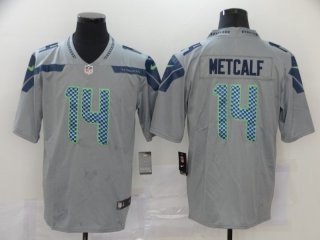 Men's Seattle Seahawks #14 D.K. Metcalf Grey 2017 Vapor Untouchable Stitched NFL Nike Limited Jersey