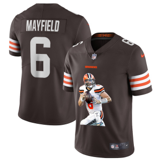 Men's Cleveland Browns #6 Baker Mayfield Brown Brown Player Portrait Edition 2020 Vapor Untouchable Stitched NFL Nike Limited Jersey1