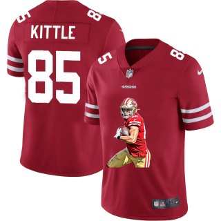 Men's San Francisco 49ers #85 George Kittle Red Player Portrait Edition 2020 Vapor Untouchable Stitched NFL Nike Limited Jersey