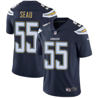 Nike San Diego Chargers #55 Junior Seau Navy Blue Team Color Men's Stitched NFL Vapor Untouchable Limited Jersey