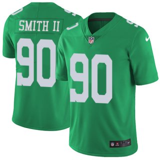 Nike Philadelphia Eagles #90 Marcus Smith II Green Men's Stitched NFL Limited Rush Jersey