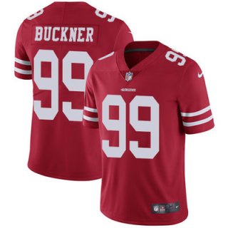 Nike San Francisco 49ers #99 DeForest Buckner Red Team Color Men's Stitched NFL Vapor Untouchable Limited Jersey