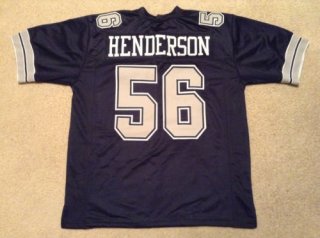 Dallas Cowboys #56 Hollywood Henderson Navy Blue Throwback Jersey