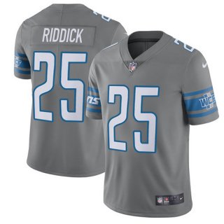 Men's Nike Detroit Lions #25 Theo Riddick Elite Steel Rush NFL Jersey