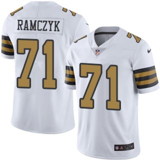 Nike New Orleans Saints #71 Ryan Ramczyk White Men's Stitched NFL Limited Rush Jersey