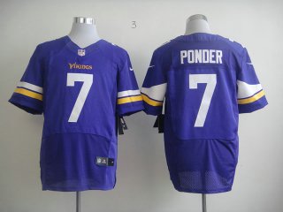 Size 60 4XL Christian Ponder Minnesota Vikings #7 Purple Stitched Nike Elite Jersey