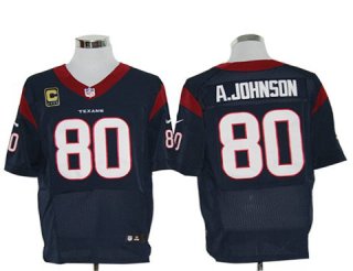 Size 60 4XL-Andre Johnson Houston Texans #80 C Patch Navy Blue Stitched Nike Elite NFL Jerseys