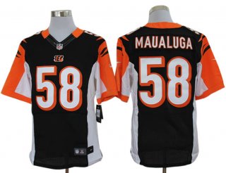 Size 60 4XL-Maualuga Cincinnati Bengals #58 Black Stitched Nike Elite NFL Jerseys