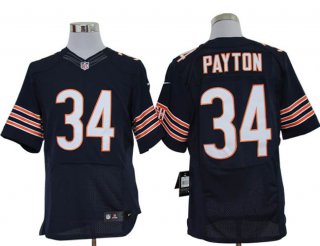 Size 60 4XL-Walter Payton Chicago Bears #34 Blue Stitched Nike Elite NFL Jerseys