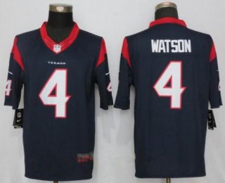 Men's 2017 NFL Draft Houston Texans #4 Deshaun Watson Navy Blue Alternate Stitched NFL Nike Limited Jersey