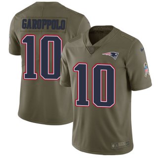 Nike New England Patriots #10 Jimmy Garoppolo Olive Men's Stitched NFL Limited 2017 Salute To Service Jersey