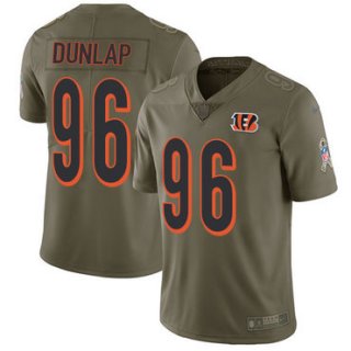 Nike Cincinnati Bengals #96 Carlos Dunlap Olive Men's Stitched NFL Limited 2017 Salute To Service Jersey