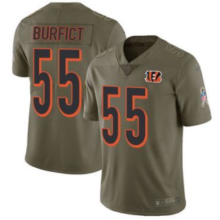 Nike Cincinnati Bengals #55 Vontaze Burfict Olive Men's Stitched NFL Limited 2017 Salute To Service Jersey