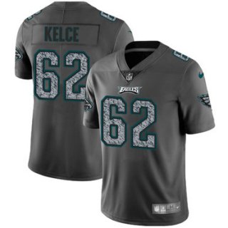 Nike Philadelphia Eagles #62 Jason Kelce Gray Static Men's NFL Vapor Untouchable Game Jersey