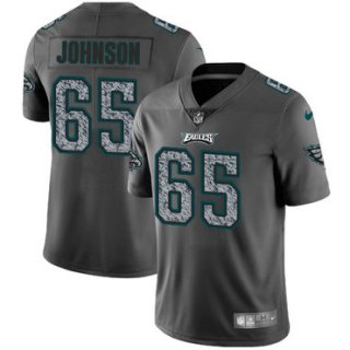 Nike Philadelphia Eagles #65 Lane Johnson Gray Static Men's NFL Vapor Untouchable Game Jersey