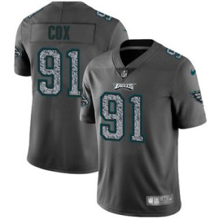 Nike Philadelphia Eagles #91 Fletcher Cox Gray Static Men's NFL Vapor Untouchable Game Jersey