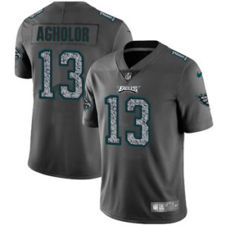 Nike Philadelphia Eagles #13 Nelson Agholor Gray Static Men's NFL Vapor Untouchable Game Jersey