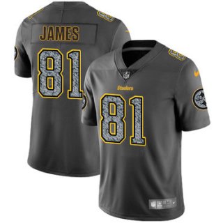 Nike Pittsburgh Steelers #81 Jesse James Gray Static Men's NFL Vapor Untouchable Game Jersey