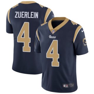 Nike Rams #4 Greg Zuerlein Navy Blue Team Color Men's Stitched NFL Vapor Untouchable Limited Jersey