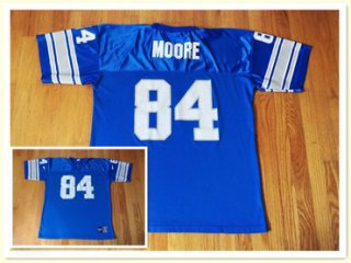 Vtg Reebok Herman Moore Detroit Lions #84 Blue Jersey