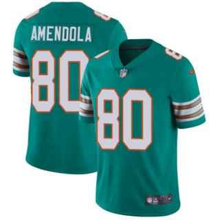 Nike Miami Dolphins #80 Danny Amendola Aqua Green Alternate Men's Stitched NFL Vapor Untouchable Limited Jersey