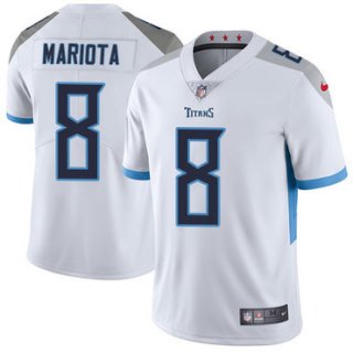 Nike Tennessee Titans #8 Marcus Mariota White Men's Stitched NFL Vapor Untouchable Limited Jersey