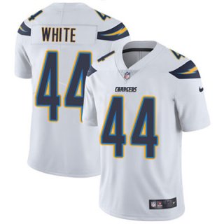 Nike Los Angeles Chargers #44 Kyzir White White Men's Stitched NFL Vapor Untouchable Limited Jersey